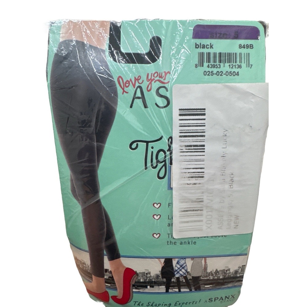 SPANX Assets Sara Blakely Ankle Length Shaping Tights Black Size 5 NIP